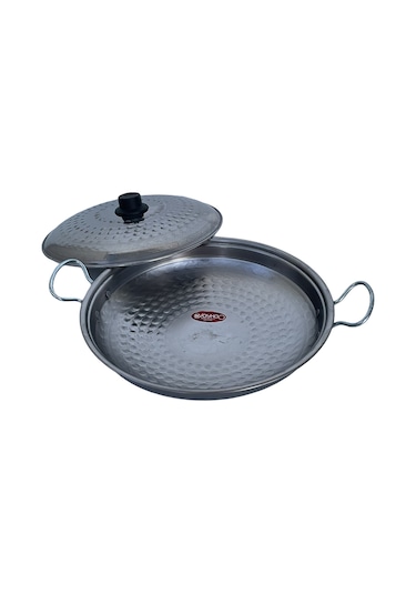 Yemek Pişirme Tavası Kapaklı 35 Cm'lik-80 Çelik