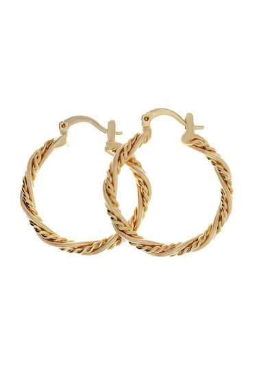 Kadın Burgu Model Gold Renk Halka Çelik Küpe Gold