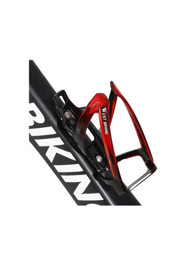 West Bıkıng Yp0704037 Bisiklet Şişe Kafesi Mtb Yol Bisikleti Vidalı Plastik Su Şişesi Tutucu Rafı - Siyah/kırmızı