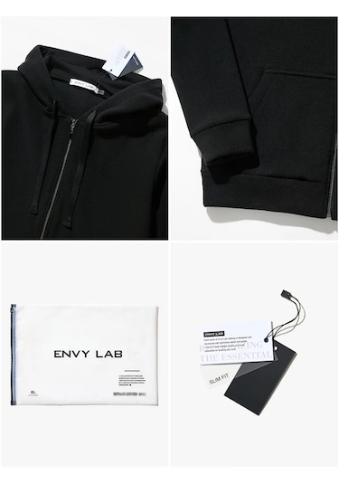 Envy Lab Fermuarlı Polar Kapüşonlu Sweatshirt 173721724 Siyah