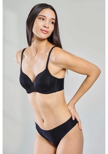 104 Yeni İnci Bonding Lazer Sütyen Kadın Siyah