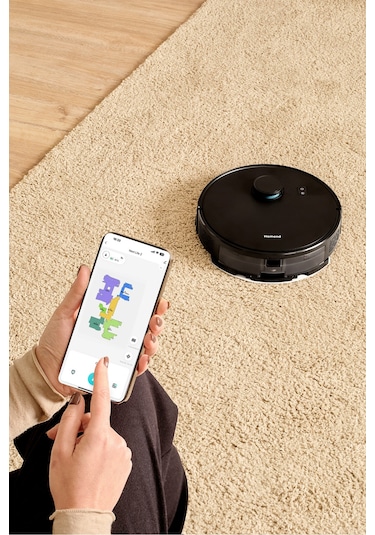 Homend Alex Laser 1291H Moplu ve Haritalamalı Akıllı 5 Kpa Robot Süpürge Siyah