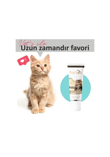 Vets Health Anti-Hairball Malt Paste Tüy Yumağı Karşıtı Pasta 100 G