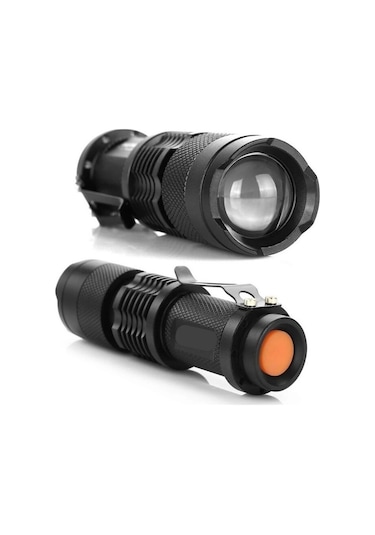 Km-87 Polis Tipi Zoomlu Şarjlı Metal Dağ Kamp Cep Feneri Cree Led 2300 Lumens