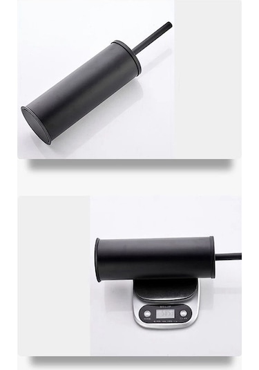 Tuvalet Fırçası Ve Tutucu Seti Banyo Temizleme Fırçası Ev Tipi-siyah Siyah