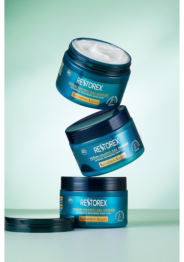 Restorex Keratin & Argan Onarıcı Saç Bakım Maskesi 300 Ml - Yıpranmış Ve Hasar Görmüş Saçlar Botoks Etkili