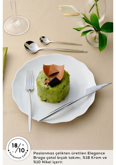 Karaca  Elegance Braga Platin 12 Kişilik 84 Parça Çatal Kaşık Bıçak Takımı