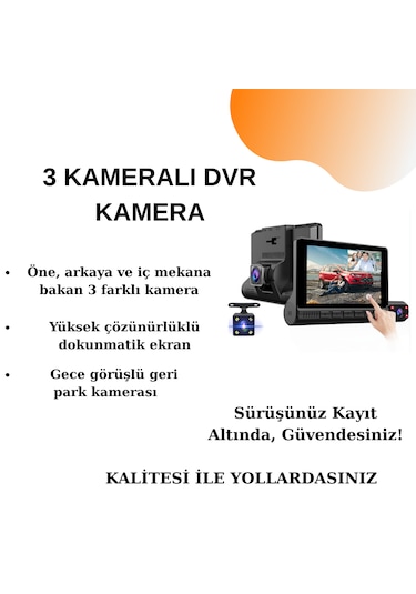 3 Kameralı Dvr Kamera