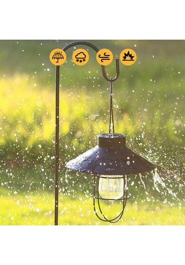 Suntek Teras Çim Için Asma Çubuk Dış Işıklar Ile Siyah Siyah