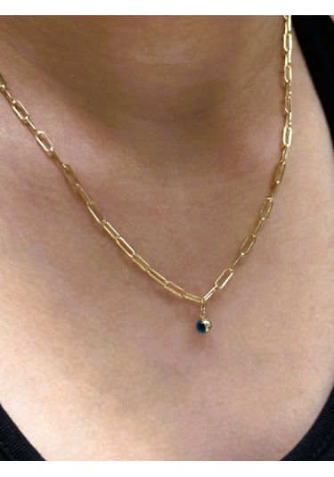 Altın Nazar Göz Boncuklu Ataç Zincir