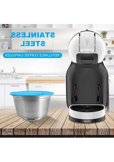 Pazly Doldurulabilir Paslanmaz Çelik Kahve Kapsülleri Gümüş Renk Gümüş