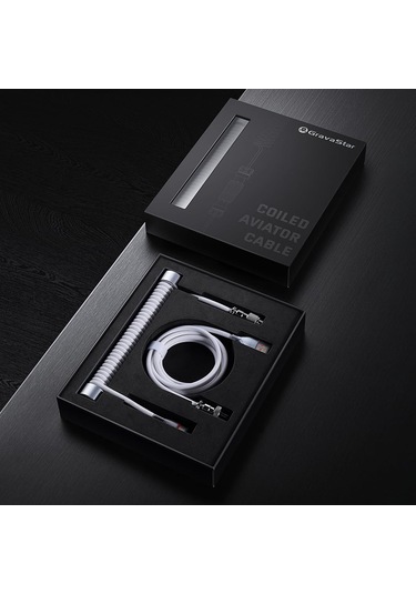 Gravastar Sarmal Aviator Usb To Type-c Mekanik Klavye Uyumlu Oyuncu Kablosu, 1.85m, Beyaz