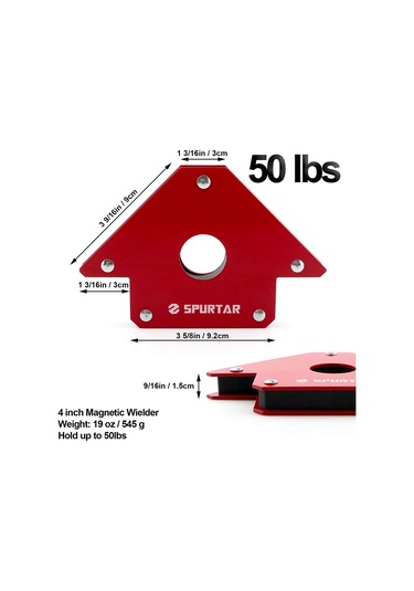 Manyetik Gönye, Açılı Kaynak Tutucu Mıknatıs, Ebat Seçenekli 75 Lbs