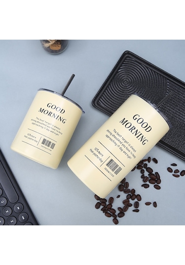 Yunboo 304 Çelik Matara, Büyük Kapasite 320ml , İki Yollu İçecek, Sürekli Soğuk/sıcak Tutar, Taşınabilir Outdoor Kupa Beyaz