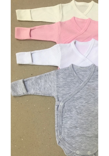 Özdemirlitekstil Bebelino Çıtçıtlı Badi Kruvaze (4 Lü Paket) (456578077) Çok Renkli