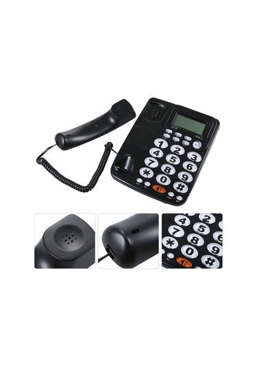Yunboo Büyük Tuşlu, Hafızalı, Alarmlı Masaüstü Sabit Telefon - 5 Seviye Ekran Parlaklığı