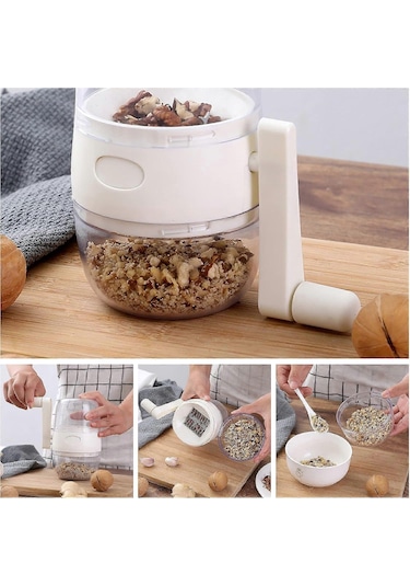 Kuruyemiş Kırıcı Kuru Meyve Kırıcı Çoklu Kırıcı Tüm Kuruyemişler İçin Uygundur, Badem, Fındık, Fıstık, Ceviz Ve Diğer Türleri Doğramak İçin Çok Uygundur5 Siyah