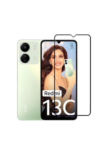 Xiaomi Redmi 13c İle Uyumlu Telefon Kılıfı Ve 5d Tam Kaplayan Cam Ekran Koruyucu