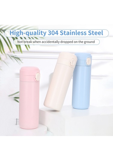 Neevoyu 304 Çelik Termos Bardak 400ml - Tek Tuş Açma, 6-12 Saat Isı/sıcaklık Saklama, Dışarıda Kullanıma Uygun, Damlacık Sağlam