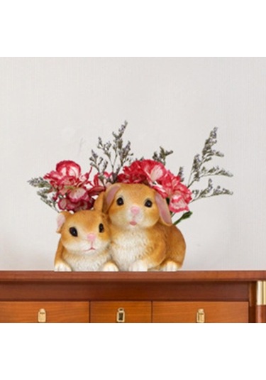 Pazly Tavşanı Reçine Paskalya Heykelciği - Suntek Küçük Pot Xn