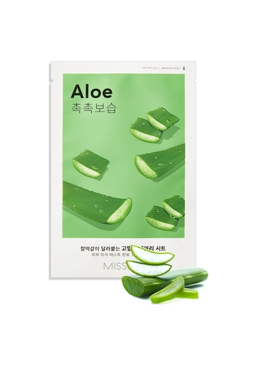 Missha Kuru Ciltler İçin Aloevera İçeren Nemlendirici Yaprak Maske 1 Adet Airy Fit Sheet Mask