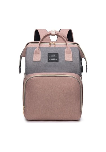 Süt Sırt Pembe Kapasiteli Geniş Çantası Bebek Bakım Anne Rh Pembe Pembe