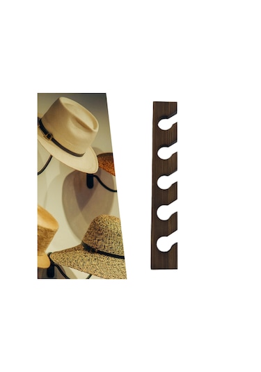 Suntek Beyzbol Şapka Rafı Depolama Giriş Sundurma Kahverengi