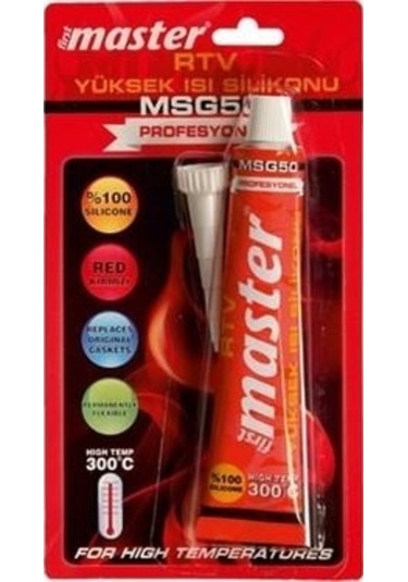 Master Msg50 Yüksek Isı Silikon Kırmızı Kırmızı Kırmızı