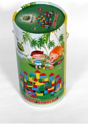 Woodoy 100 Parça Küçük Kovalı Bloklar