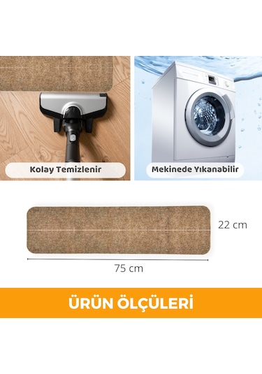 Beylini Kaymaz Merdiven Halısı Kendinden Yapışkanlı 1 Adet 20x75 Devetüyü