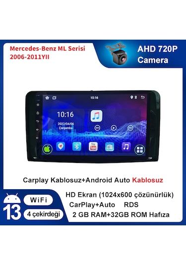 Mercedes-benz Ml Serisi 2006-2011yıl 2gb Ram 32gb Rom Carplay