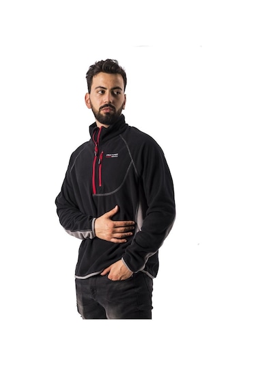 Freecamp Fleece Yarım Fermuar Polar Siyah