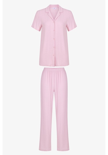 Penti Pembe Alia Pink Gömlek Pantolon Pijama Takımı