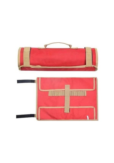 Prestigegoods Kırmızı Açık Kamp Taşınabilir Çadır Tırnak Saklama Çantası, 48x34cm, 1680d Oxford, 206l, Uzun Ömürlü Basit Taşınabilir Alet Kiti Kırmızı