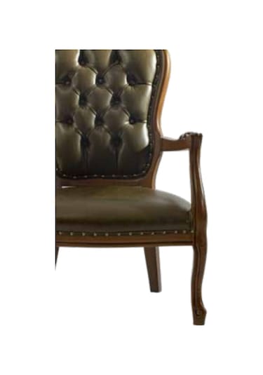 Bengimobilya Sandalye Zus177 Kapitone Model Sırtlık Ahşap Kayın Retro Iskelet