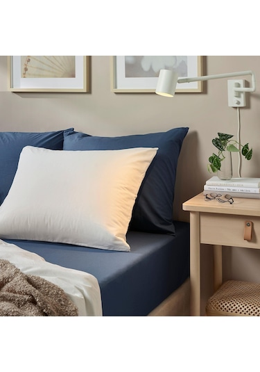 Çift Kişilik Lastikli Çarşaf Koyu Mavi Renk Meridyendukkan 160x200 Cm Pamuk-liyosel