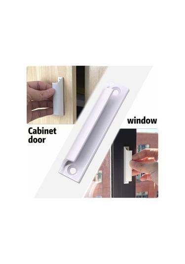 2 Adet Beyaz Alüminyum Alaşımlı Kulp, Sürgülü Kapı Kolu, Balkon Kapı Kolu, Dolap Çekmece Kolu, Pencereler İçin, Vidalı Mobilya Donanımı