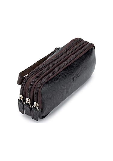 Tamer Tanca Erkek Hakiki Deri Siyah El Çantası 688 1989 Erk Canta Y24 Sıyah Fltr Siyah