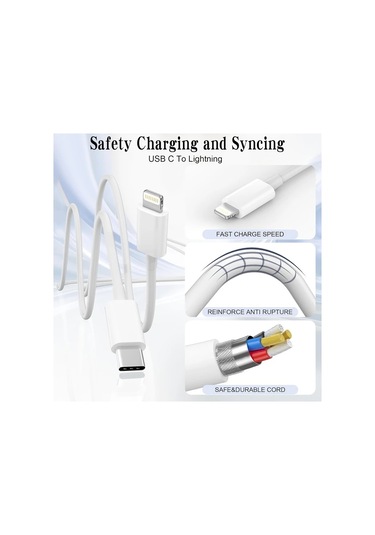 Willowhaven 20w Usb C - Lightning Kablo 3 Adet Beyaz 3 3ft İphone Uyumlu 14 13 12 11 X Xr Xs Airpods Uyumlu Uyumlu Pro Şarj Kablosu