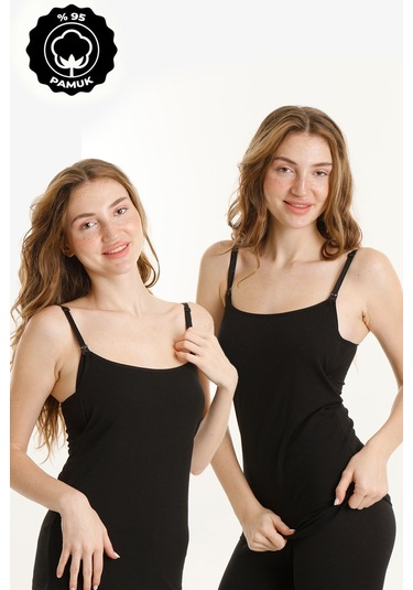 Hamile Kaplı Emzirme Atletli 2li Set Siyah-siyah Siyah - Siyah