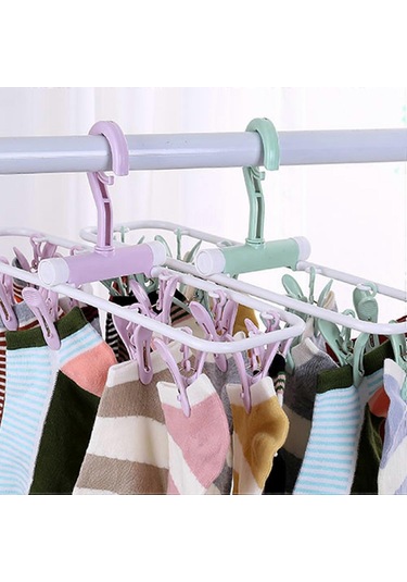 2'li Paket Rüzgar Geçirmez Çamaşır İpi İç Çamaşırı Askısı Seyahat Askısı Çorap İç Çamaşırı Ve Giysiler İçin Katlanabilir Askı Diğer