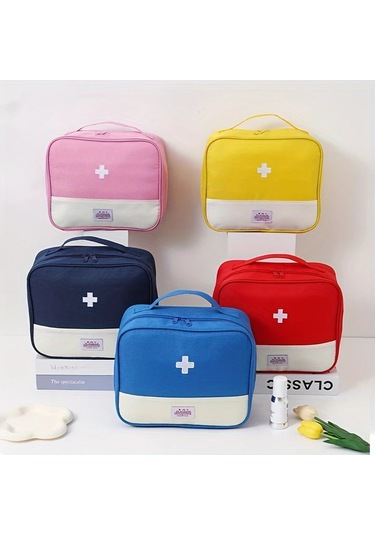 Hightower Mavi Taşınabilir Seyahat Çantası Kampçılık Acil Durum İlk Yardım Çantası