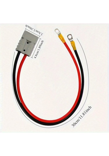 Dashanshop 2 Adet Kırmızı Gri Hızlı Bağlantılı Uzatma Kablolu Araç Şarj İstasyonu