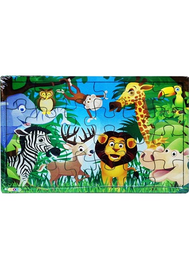 Yeni 4 Adet 24 Parçalı Ahşap Puzzle Yapboz Seti. Çiftliğim. Okya