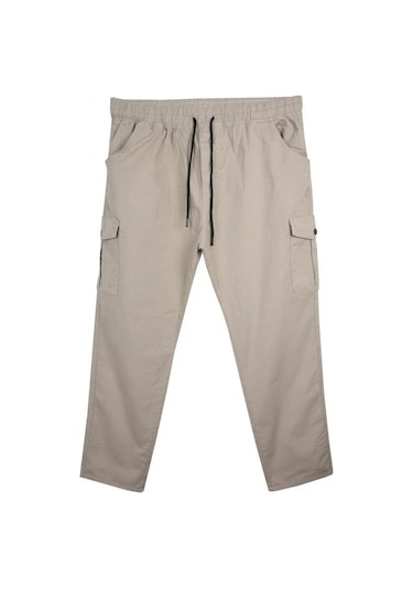 Kargo Cepli 100 Kilo-180 Kilo Arası Için Uygun Erkek Büyük Beden Gabardin Pantolon Taş Kargo Cepli 100 Kilo-180 Kilo Arası Için Uygun Erkek Büyük Beden Gabardin Pantolon Taş