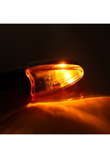 Youtek Motosiklet Sinyal Lambaları 12v 5w - 2 Uzun 2 Kısa Abs Kasa Sarı Lamba 8mm Dişli Atv/bisiklet Uyumlu