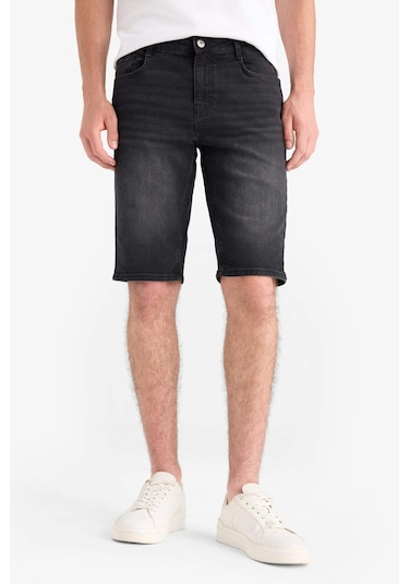 DeFacto Regular Fit Jean Bermuda Şort E5979AX25SMNM40
