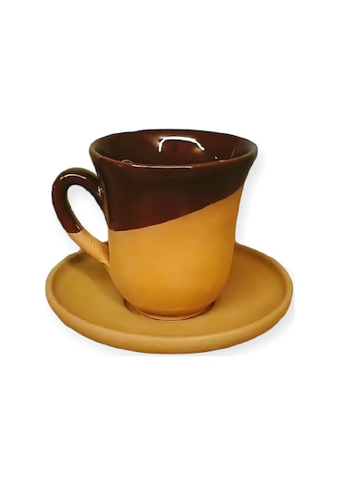 Toprak Doğal Fincan 110 Ml Çift Katmanlı 1 Adet Renk Kahverengi