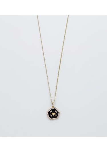 14k Gold Plated Spider Kolye Gold