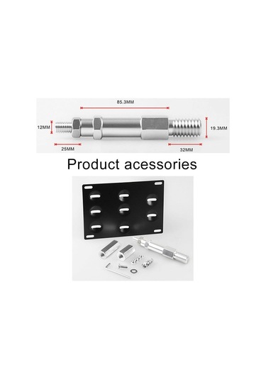 Sones Audi A4 İçin Araba Ön Tampon Çekme Kancası Plaka Montaj Braketi Tutucu